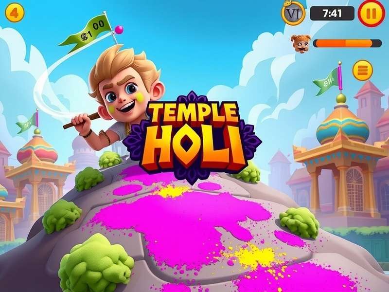 Optimized coin collection path in Temple Run Holi Festival