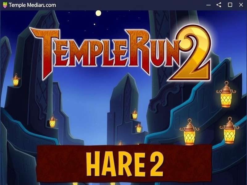 Temple Run 2 gameplay with unlimited coins and gems on a mystical temple track