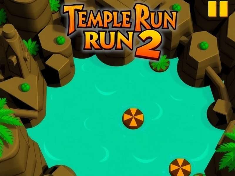 Temple Run 2 Classic Circle gameplay screenshot featuring the iconic endless runner temple with Indian player tips overlay
