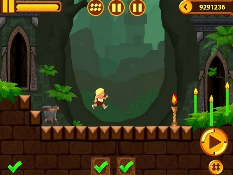 Temple Run Tomb Runner Unblocked - gameplay screenshot with ancient temple ruins and the iconic runner character